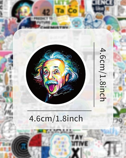 106pcs Math & Science Stickers - Funny Gifts for Women & Men, Vinyl Stickers for Laptops, Water Bottles & Notebooks