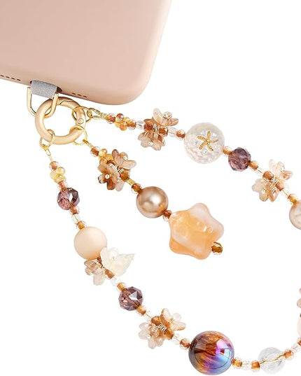 Phone Charm for Women, Anti-Theft Phone Wrist Strap, Hands-Free & Detachable Cellphone Lanyard Chain with Tether Tab