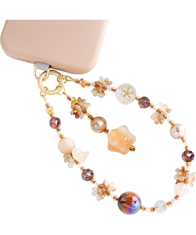 Phone Charm for Women, Anti-Theft Phone Wrist Strap, Hands-Free & Detachable Cellphone Lanyard Chain with Tether Tab