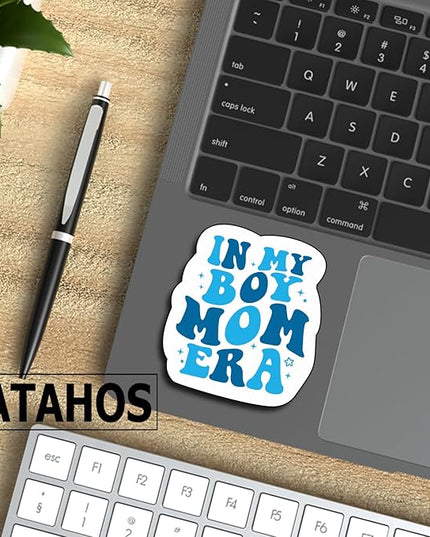 (3Pcs) in My Boy Mom Era Sticker – Waterproof Vinyl Stickers for Moms with Sons – Aesthetic Decals for Laptops, Water Bottles, Journals, Planners, Mother's Day – Mom Life Gifts – Size 3"x2.5"