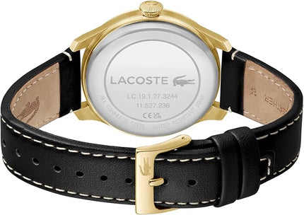 Lacoste Lisbon Men’s Quartz Watch - Three-Hand Sunray Dial with Stick Indexes, Polished Case, Crocodile Logo - Modern, Classic Timepiece - Gift for Him 42mm