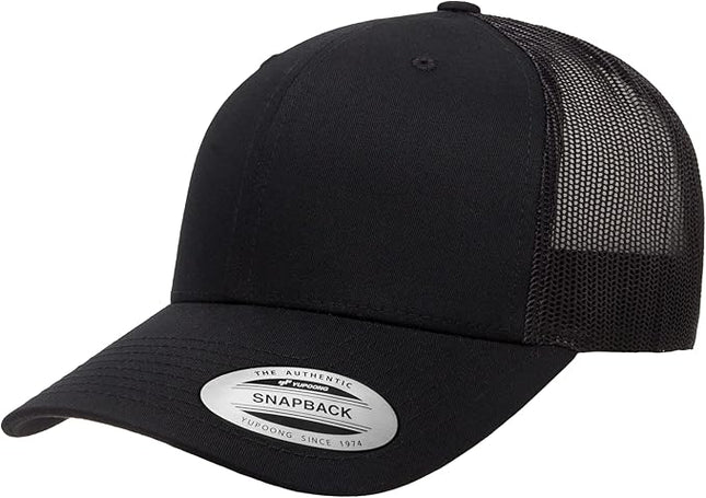 Yupoong Classic Premium Mesh 6 Panel Retro Trucker Cap | Mid Profile Snapback | OSFA | Bulk Pack Available