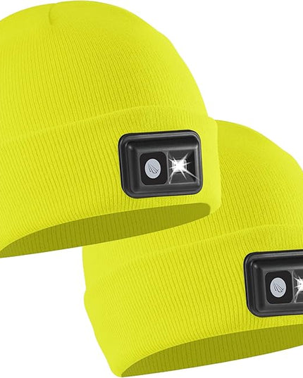 POWERCAP LED Hat Light 150 Lumens Rechargeable Fleece Beanie with Bright Built-in Headlamp Waterproof LED Warm One Size Cap