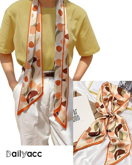 Dailyacc Hair Scarf for Women Fashion Silky Satin Headscarf Wrap Breathable Lightweight Neck Scarves For Handbag