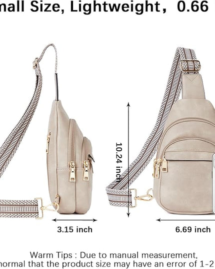 BOSTANTEN Small Sling Bag for Women Leather Crossbody Bags Fanny Pack Chest Bag for Travel
