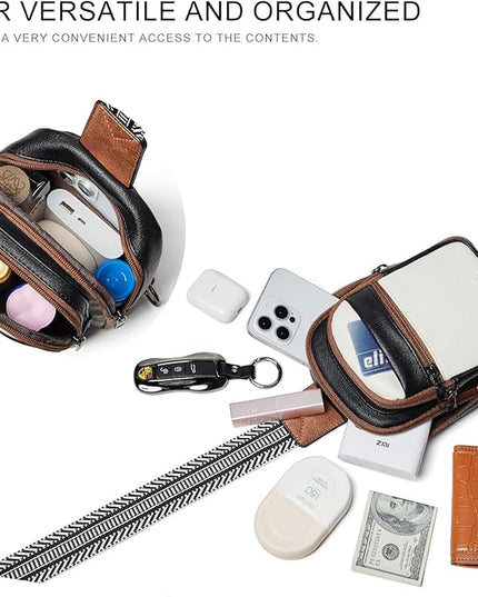 Sling Bag For Women Faux Leather Small Casual Daypack Backpack Fanny Pack Crossbody Chest Bags Purse