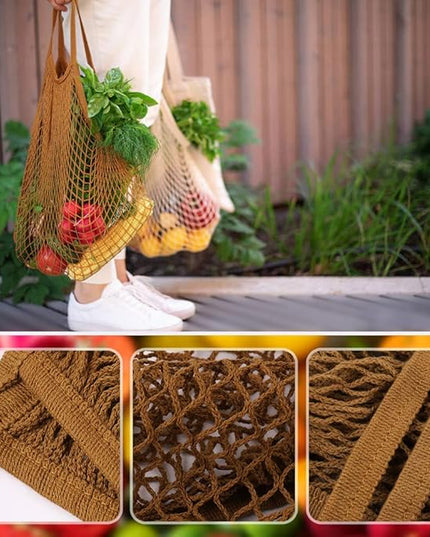 2pcs Fashion Storage Mesh Bag Reusable Fruit Mesh Bag Shopping Mesh Bag Pure Cotton Portable Mesh Bag Shopping Bag