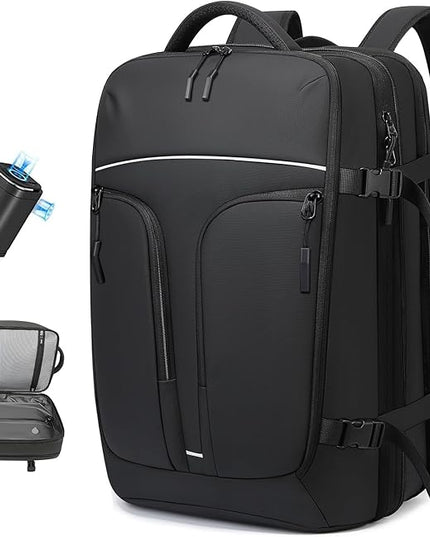 Vacuum Compression Backpack for Travel, 47L Expandable Backpack with Pump, 17 inch Laptop Backpack Luggage Flight Approved with Vacuum Compression System