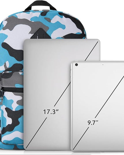 YAMTION School Backpack,17.3 Inch Bookbag Men and Teen Boy School bag with USB Charging Port for High School College