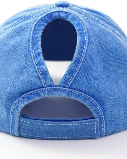 YeeHeen Ponytail Baseball Cap for Women High Messy Bun Caps Washed Cotton Hats