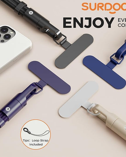 SURDOCA 3-In-1 Phone Lanyard for Crossbody, Neck & Wrist, Adjustable Anti Theft Phone Strap with Tether Tab & Loop Strap - Universal for Most Smartphones, Camera, Key - Travel Essentials