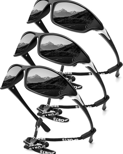KALIYADI 4 Pack Polarized Sunglasses-Men Sports Sun-glasses: Mens Sunglasses UV Protection for Fishing Driving Cycling