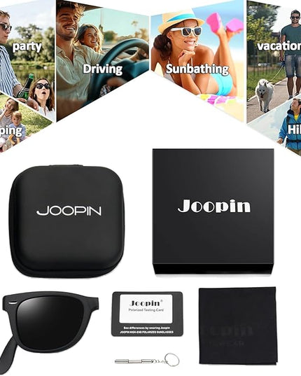 Joopin Square Sunglasses Polarized UV Protection Trendy Designer Sun Glasses Men Women