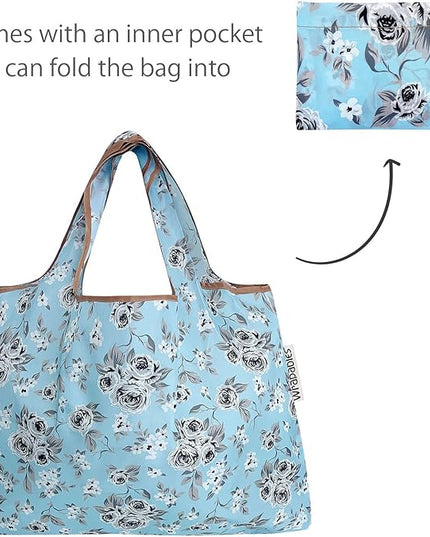 allydrew Large Foldable Tote Nylon Reusable Grocery Bags