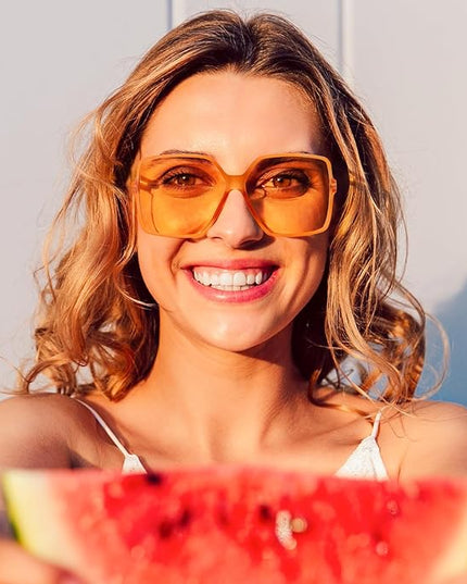 Dollger Oversized Square Sunglasses for Women Big Large Wide Fashion Shades for Men UV Protection Unisex