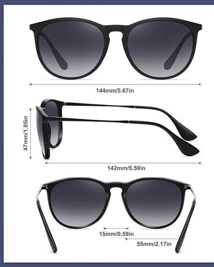 WOWSUN Retro Polarized Sunglasses Womens 2026 Trendy Round Classic Glasses