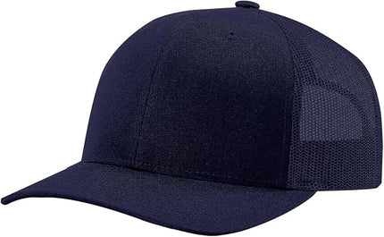 TZ Promise Men Women Plain Cotton Trucker Cap with Breathable Mesh Back, Snapback Baseball Hats