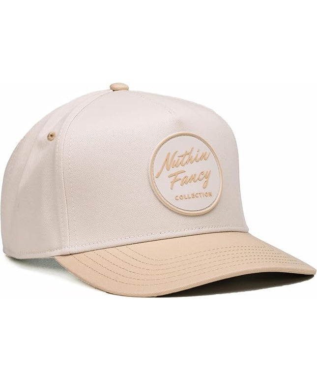Nuthin Fancy Comus Snapback Hat, Everyday 5-Panel High Crown Canvas Trucker Hat for Men & Women