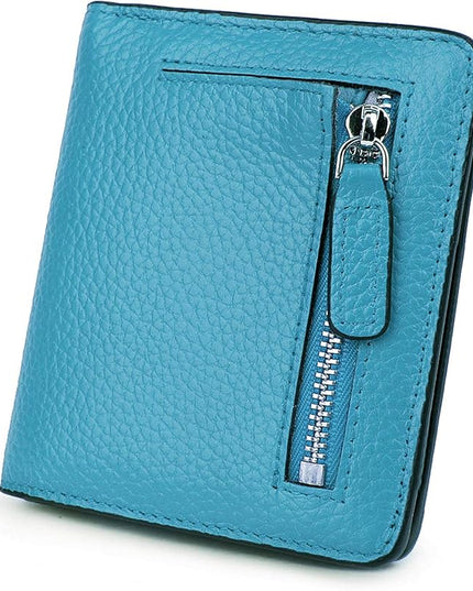 AINIMOER Small Leather Wallet for Women, Ladies Credit Card Holder RFID Blocking Women's Mini Bifold Pocket Purse
