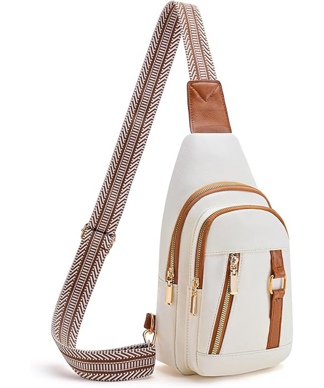 FALAN MULE Crossbody Bags for Women Trendy Leather Sling Chest Bag Fanny Packs for Women