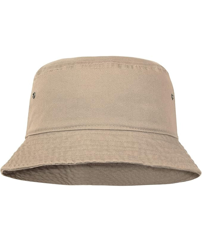 Falari Men Women Unisex Cotton Bucket Hat 100% Cotton Packable for Travel Fishing Hunting Summer Camp