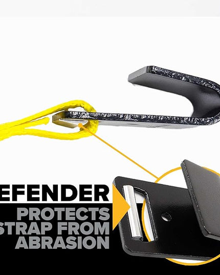 US Cargo Control, Fixed End Tie Down Strap with Flat Hook and Bolt Loop, 2 Inch Wide X 11 Inch Long, Yellow Ratchet Straps, Dependable Utility Strap, 3,333 Pound Working Load Limit, Case of 40