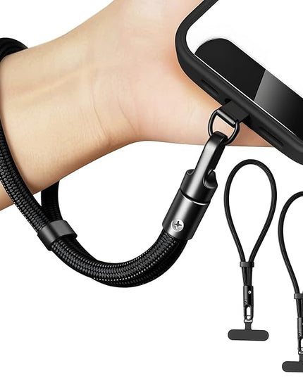 Phone Wrist Strap, Phone Lanyard Wrist, 2 Pack 7.28" Anti Theft 360° Rotation Adjustable Reinforced Phones Strap, Universal Wrist Strap for Phones Case