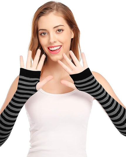 Bienvenu Punk Gothic Rock Long Arm Warmer Fingerless Gloves