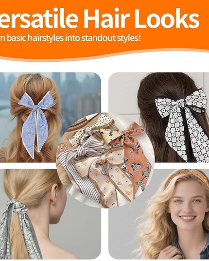 24PCS Fashion Scarves for Women Multifunctional Neck Scarves Purse Scarf Headbands for Bags Hair Accessories