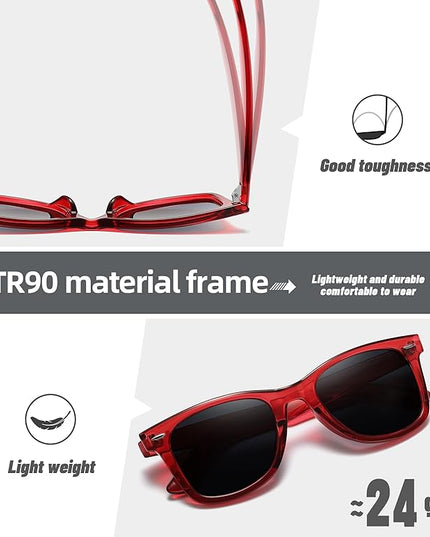MEETSUN Polarized Sunglasses for Women Men Classic Retro Square Frame Driving Sun Glasses UV Protection