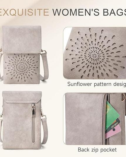 APHISON Small Crossbody Bags for Women Trendy, Leather Phone Wallet Purses Handbags Card Slots with Adjustable Strap
