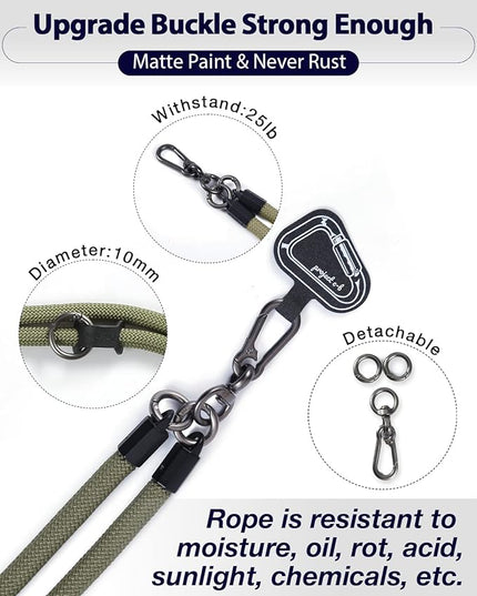project-cb Cell Phone Lanyard ×1, Tether Tab ×2, Universal Adjustable Phone Strap, Crossbody, Neck Phone Lanyard, Rope Strap