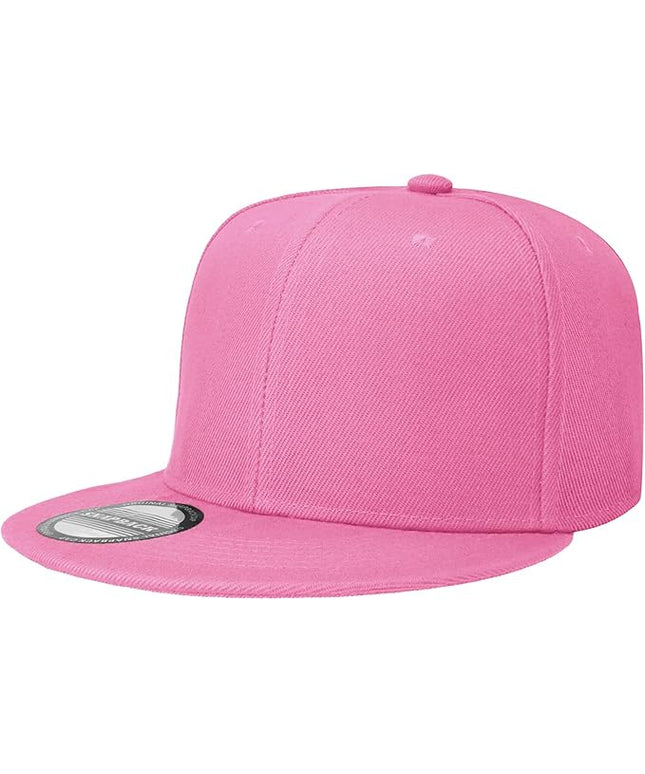 Classic Snapback Hat Cap Hip Hop Style Flat Bill Blank Solid Color Adjustable Size