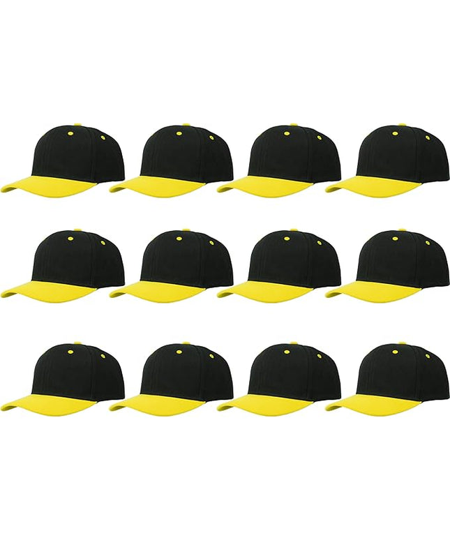 Gelante Plain Blank Baseball Caps Adjustable Back Strap Wholesale LOT 12 PC'S