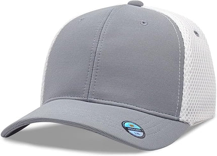 [2 Pack] Hybrid Stretch-Fitted Trucker Cap, Baseball Cap with Air Mesh