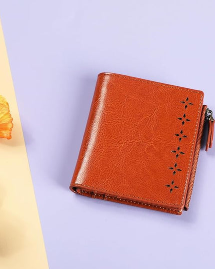 Lavemi Ultra Thin Small Compact Leather Womens Girls Wallets RFID Blocking Credit Card Holder for Women