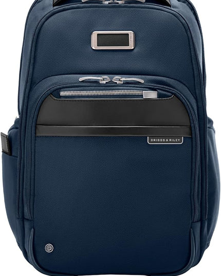 Briggs & Riley Medium Backpack for Women & Men - Laptop Backpack, For Work & Travel, Carry On Size, Lightweight & Durable, Padded Straps, Fits up to 14" Laptop - @work Collection, Navy