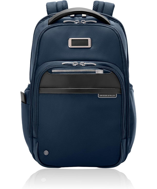 Briggs & Riley Medium Backpack for Women & Men - Laptop Backpack, For Work & Travel, Carry On Size, Lightweight & Durable, Padded Straps, Fits up to 14" Laptop - @work Collection, Navy