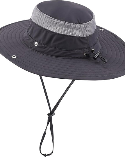 Connectyle Sun Hat for Men Women Breathable UPF 50+ Safari Hat for Fishing Hiking Gardening Adjustable Wide Brim Bucket Hats