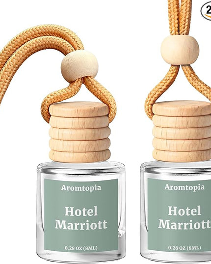 Hanging Car Air Freshener - Aromtopia Hotel Scent Car Fragrance Diffuser - Car Odor Eliminator - Long Lasting Scent - Auto Accessories - Hotel Marriott, Pack of 2