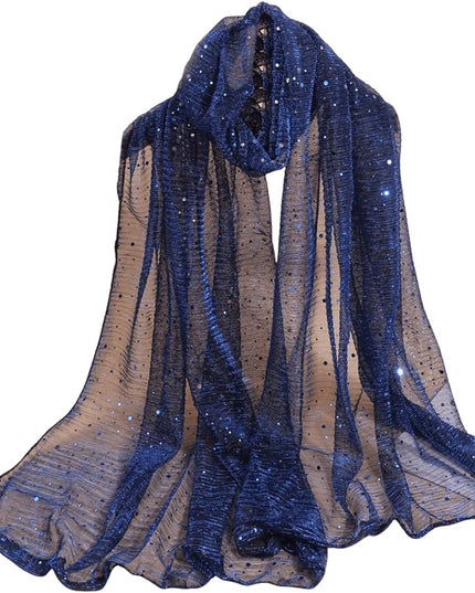Floerns Women's Sequin Bandana Square Scarf Silk Scarves Mesh Shawl and Wrap for Evening Dresses