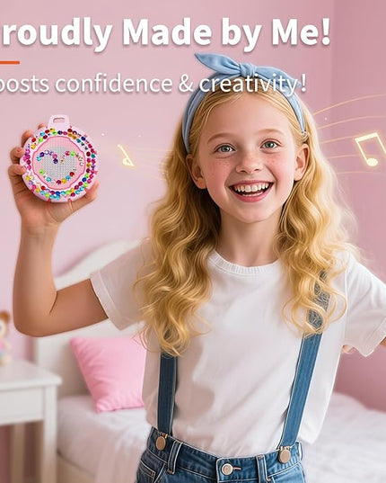 HEYSONG Bluetooth Shower Speaker + DIY Diamond Stickers – Great Gift for Girls