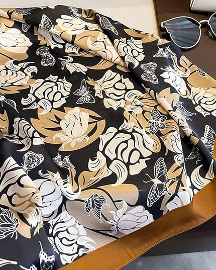 Fashion Scarves Scarf 100% Silk Feeling Scarf Silk Like Scarves Long Lightweight Sunscreen Shawls for Women