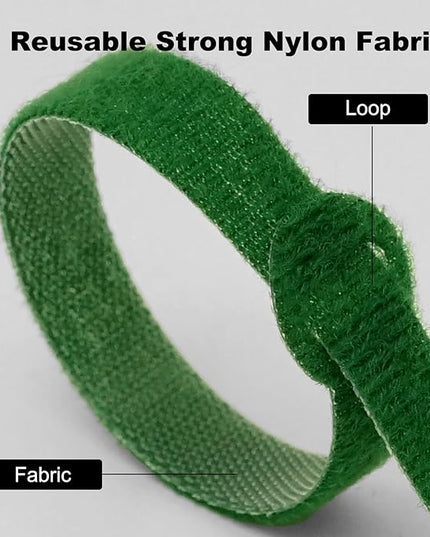 150PCS Cable Ties，4+6+8+10 Inch Reusable Cable Management, Multi-Purpose Adjustable Cord Organizer，Fastening Microfiber Cloth Hook and Loop Cable Organizer Wire Straps，Assorted Colors