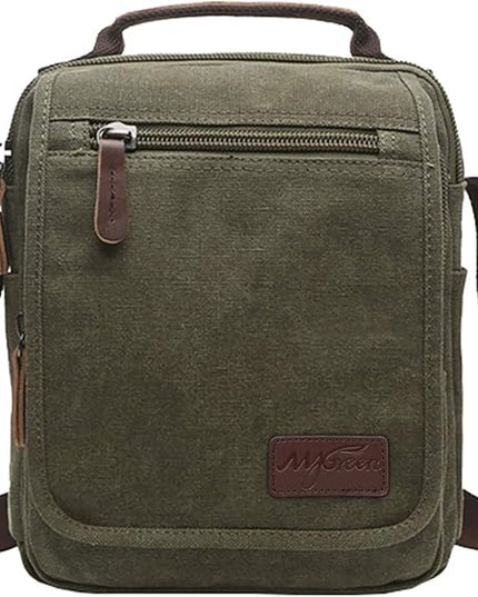 mygreen Small Canvas Crossbody Shoulder Bag Messenger Bag Work Bag