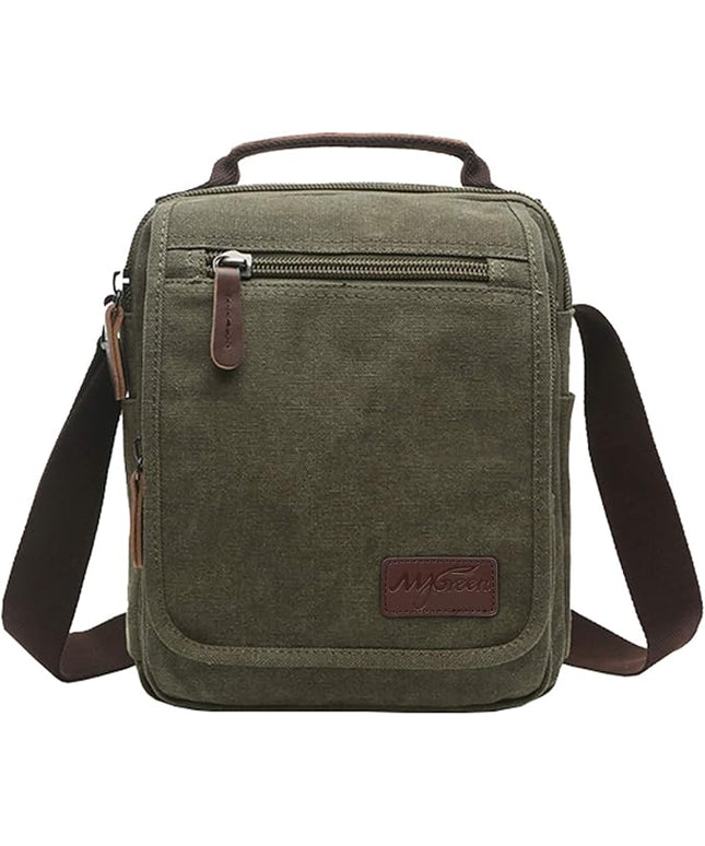 mygreen Small Canvas Crossbody Shoulder Bag Messenger Bag Work Bag