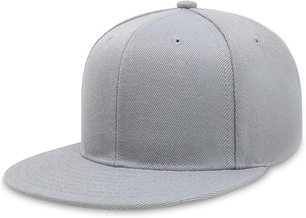 CHOK.LIDS Flat Bill Visor Classic Snapback Hat Blank Adjustable Brim High Top End Trendy Color Style Plain Tone Baseball Cap