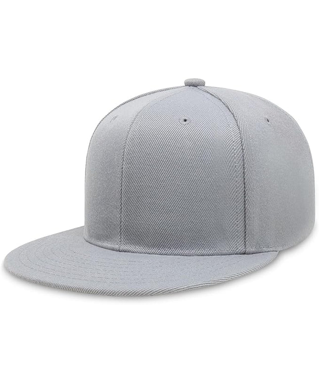 CHOK.LIDS Flat Bill Visor Classic Snapback Hat Blank Adjustable Brim High Top End Trendy Color Style Plain Tone Baseball Cap