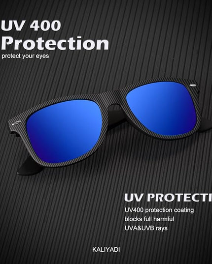 KALIYADI Polarized Sunglasses for Men and Women Matte Finish Sun glasses Color Mirror Lens UV Blocking (3 Pack)