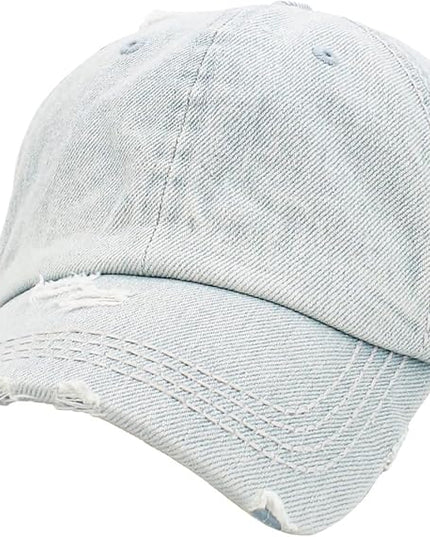 KBETHOS Vintage Washed Distressed Cotton Dad Hat Baseball Cap Adjustable Polo Trucker Unisex Style Headwear